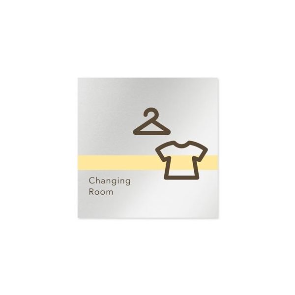 フジタ 室名札 アルミ板150角 病院向け ライン 更衣室 AL-1515 HB-NH1-0109 1枚 64-8876-76（直送品）