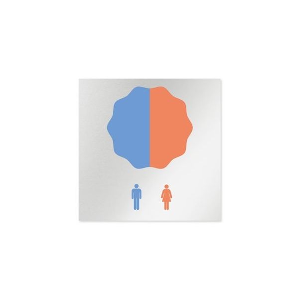 フジタ 室名札 アルミ板150角 病院向け ポップ トイレ1 AL-1515 HB-IN1-0101 1枚 64-8877-09（直送品）