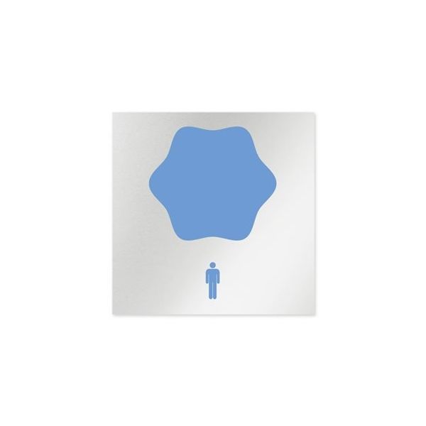 フジタ 室名札 アルミ板150角 病院向け ポップ 男子トイレ1 AL-1515 HB-IN1-0103 1枚 64-8877-11（直送品）