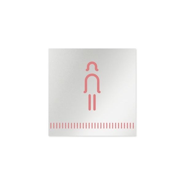 フジタ 室名札 アルミ板150角 病院向け Towelデザイン 女子トイレ2 AL-1515 HB-NT2-0106 1枚（直送品）