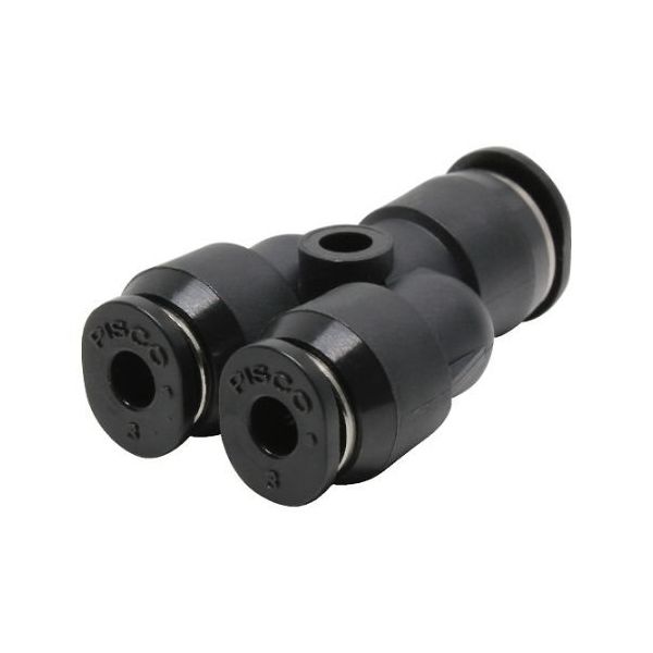 日本ピスコ チューブフィッティングミニタイプ 違径ユニオンワイ 6×3 PW6-3M 1個 61-1910-73（直送品）