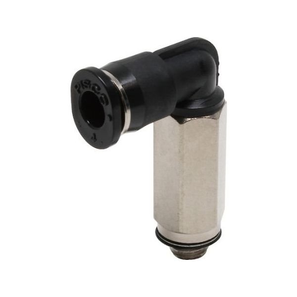 日本ピスコ チューブフィッティングミニ ロングエルボ チューブ4 接続口径M5×0.8 PLL4-M5M 1個 61-1910-78（直送品）