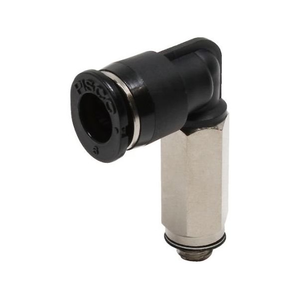 日本ピスコ チューブフィッティングミニ ロングエルボ チューブ6 接続口径M5×0.8 PLL6-M5M 1個 61-1910-79（直送品）