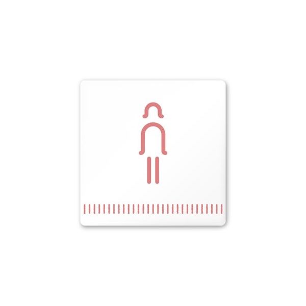 フジタ 室名札 白マットアクリル150角 病院向け Towelデザイン 女子トイレ2 AC-1515 HA-NT2-0106 1枚（直送品）