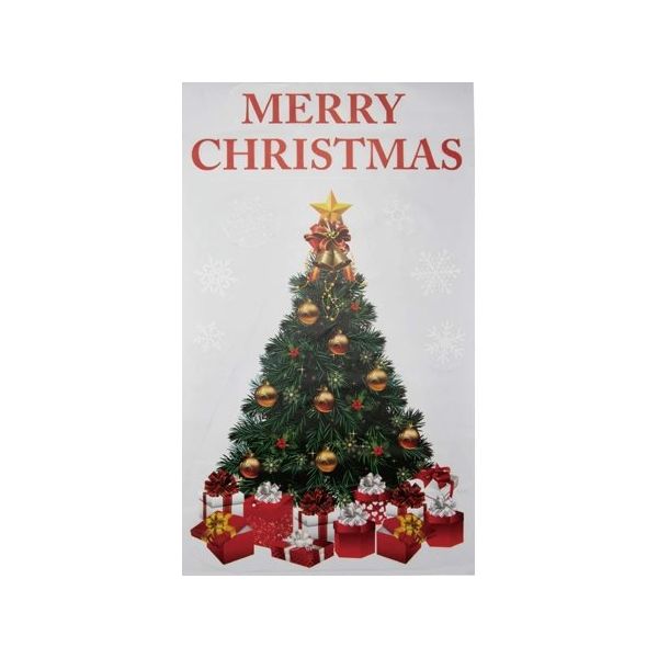 アズワン ウィンドウステッカー 大 クリスマスツリー 65-8115-16 1セット（直送品）