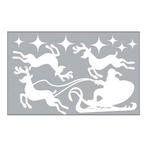 アズワン 大型ウインドウシール トナカイ&ソリ 65-8115-20 1セット（直送品）