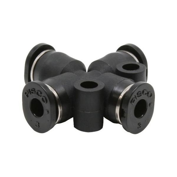 日本ピスコ チューブフィッティングミニタイプ クロスエイ PZA3M 1個 61-1910-88（直送品）