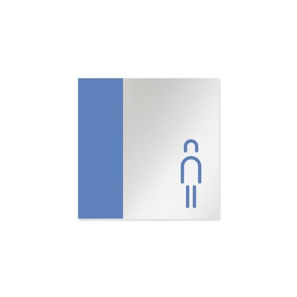 フジタ 室名札 アルミ板150角 病院向け バイカラー 男子トイレ2 AL-1515 HB-NT1-0104 1枚 64-8877-52（直送品）