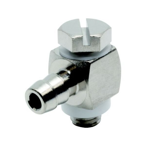 日本ピスコ ミニマル継手 ユニバーサルエルボ 6×4.0 接続口径M5×0.8 LH-0640-M5 1個 61-1911-16（直送品）