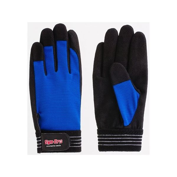 富士グローブ 人工皮革手袋 シンクロ ブルー M 7702 1ケース(10双) 64-8297-29（直送品）