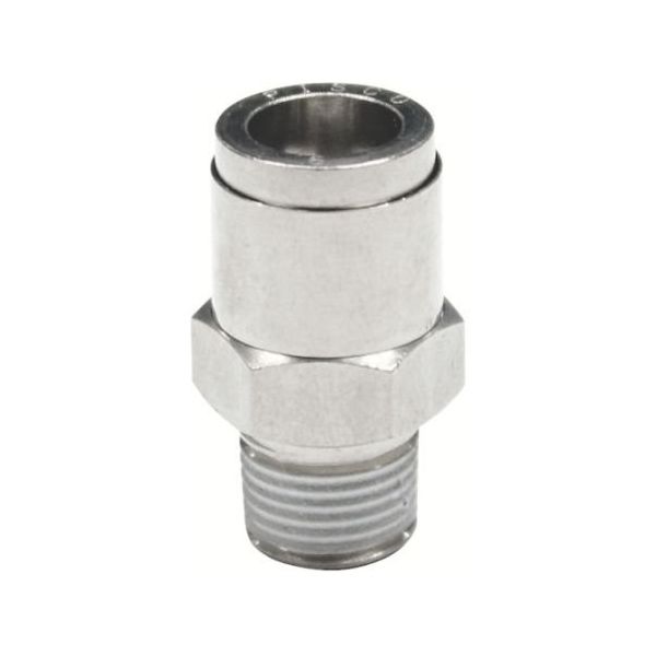 日本ピスコ チューブフィッティング ブラスストレート チューブ8 ネジR1/4 ゴムHNBR KC8-02 1個 61-1913-12（直送品）