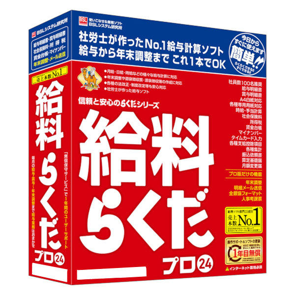 BSLシステム研究所 給料らくだプロ24  1個（直送品）