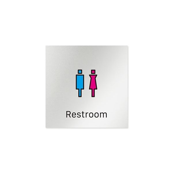 フジタ 室名札 アルミ板150角 会社向け Vivid トイレ AL-1515 OB-IM3-0102 1枚 64-7728-72（直送品）