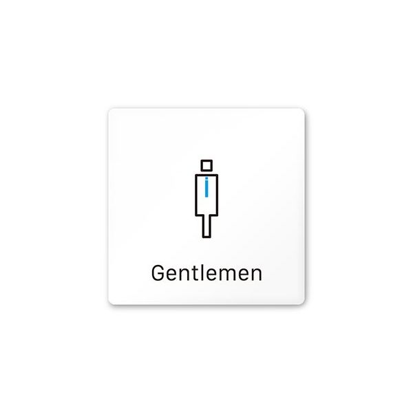 フジタ 室名札 白マットアクリル150角 会社向け Vivid 男子トイレ AC-1515 OA-IM3-0104 1枚（直送品）