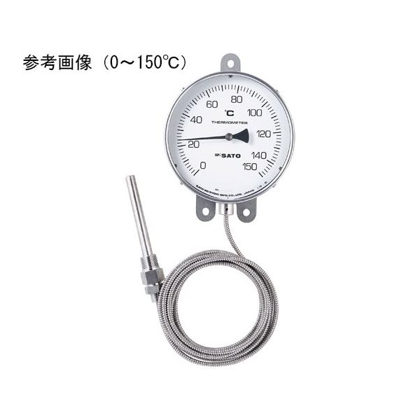 佐藤計量器製作所 壁掛型隔測式温度計(アクリル仕様) 0~100°C LB-150S 1台 65-0554-85（直送品）