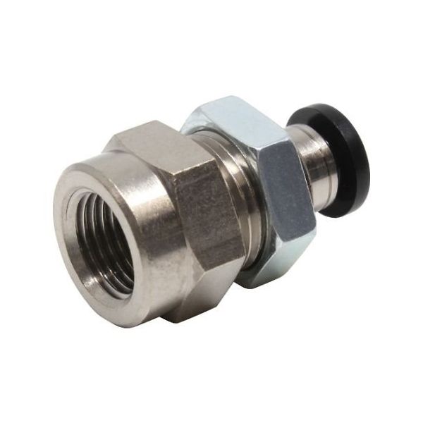 日本ピスコ チューブフィッティング メス隔壁ストレート チューブ4 接続口径R1/8 PMF4-01 1個 61-1909-23（直送品）