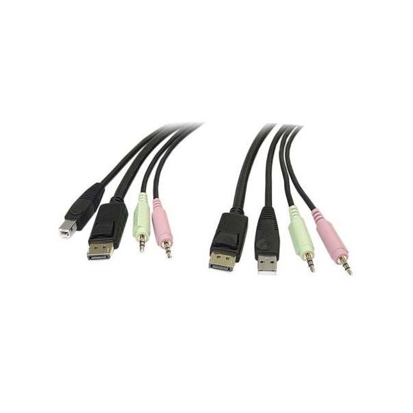 StarTech.com KVMケーブル 1.8 (Cable)m DP4N1USB6 1個 64-2833-91（直送品）