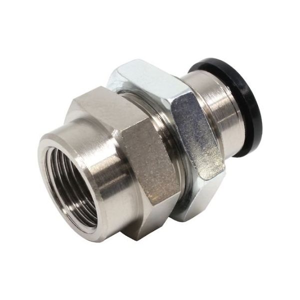 日本ピスコ チューブフィッティング メス隔壁ストレート チューブ12 接続口径R3/8 PMF12-03 1個 61-1909-31（直送品）