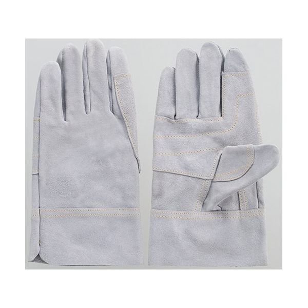 富士グローブ 牛床皮特大アテ付内縫手袋 フリー 5858 1ケース(10双) 64-8299-66（直送品）