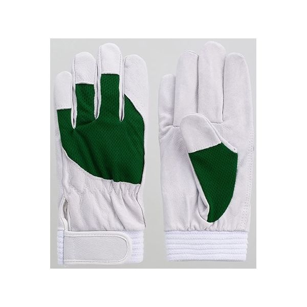 富士グローブ 豚本皮手袋 アスリート グリーン L 5888 1ケース(10双) 64-8299-70（直送品）