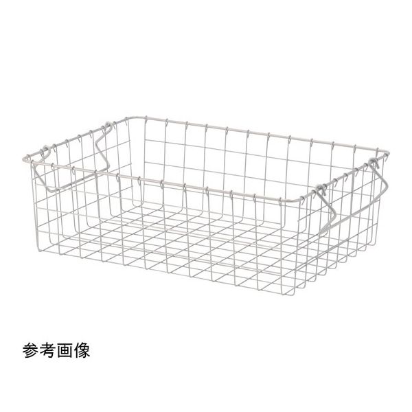 アズワン スタッキングワイヤーバスケット ホワイト W37×D26×H12cm 65-8867-64 1個（直送品）