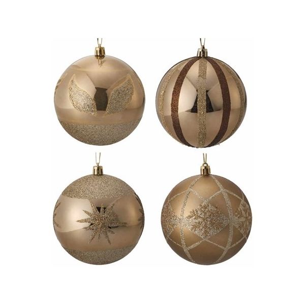 アズワン プラスチックオーナメントボール 大ゴールド 10cm 12個セット 65-8116-02 1セット（直送品）