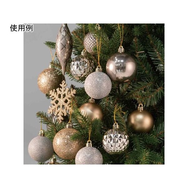 アズワン オーナメントセット【ボール28個/ドロップ4個/スノーフレーク8個】ゴールド&シルバー 65-8116-04 1セット（直送品）
