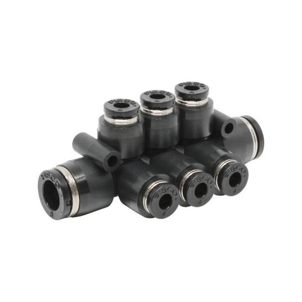 日本ピスコ チューブフィッティング 違径トリプルダブル 8×4 PKVG8-4 1個 61-1909-47（直送品）