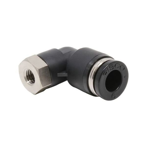 日本ピスコ チューブフィッティング メスエルボチューブ6ネジM5X08 PLF6-M5 1個 61-1909-59（直送品）