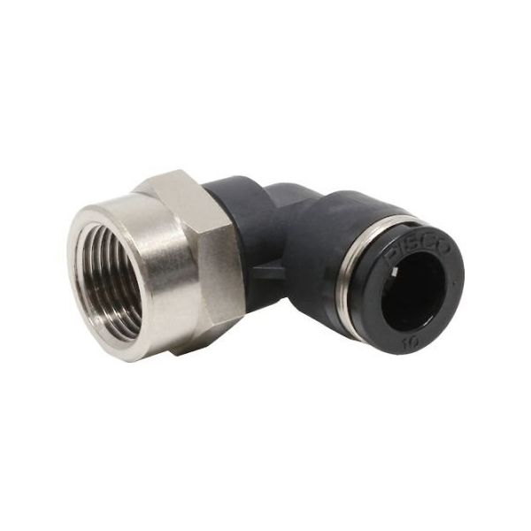 日本ピスコ チューブフィッティング メスエルボチューブ10ネジR3/8 PLF10-03 1個 61-1909-66（直送品）