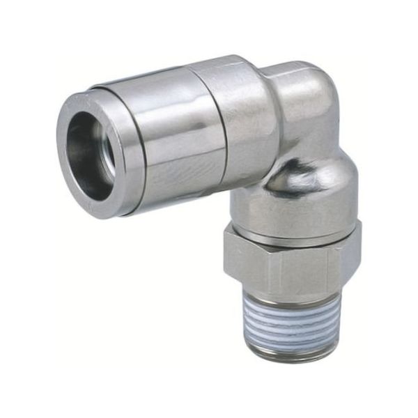 日本ピスコ チューブフィッティング ブラスエルボ チューブ8 ネジR1/8 ゴムHNBR KL8-01 1個 61-1913-20（直送品）