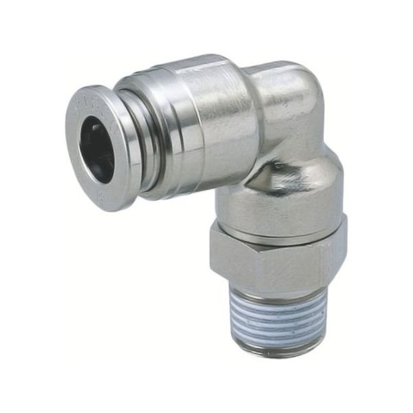 日本ピスコ チューブフィッティング ブラスエルボ チューブ8 ネジR1/4 ゴムHNBR カバー無 KL8-02-1 1個（直送品）