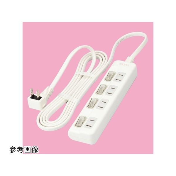 アズワン スイッチ付き節電タップ4口 2m 65-9074-03 1個（直送品）