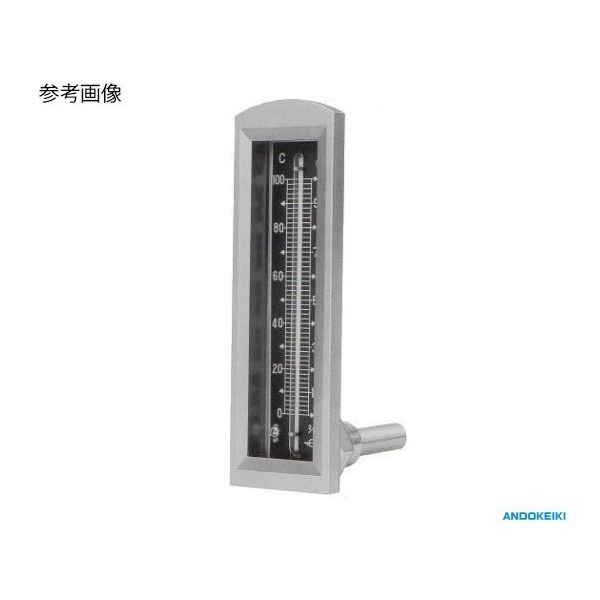 安藤計器製工所 平L型保護枠入温度計(標準L型) 0~100°C BSBM保護管付 L=75mm×φ13 AML-0100-75H-B 1個（直送品）