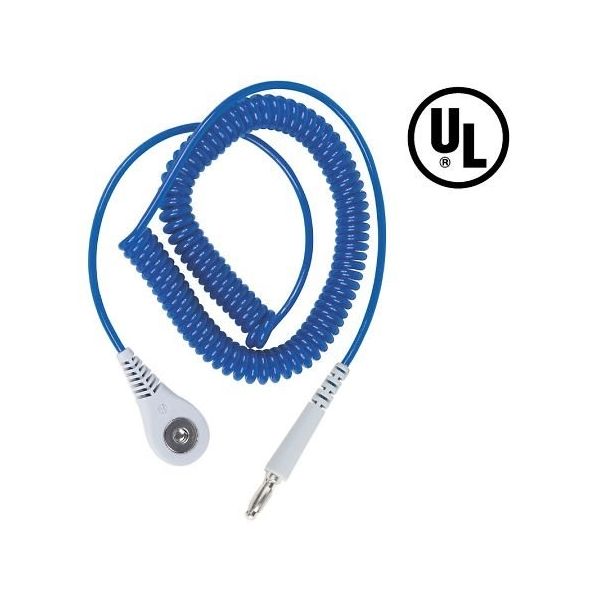 DESCO JAPAN コード コイル式 JEWEL 青 ストレート 4mm 09120 1本 64-2945-35（直送品）