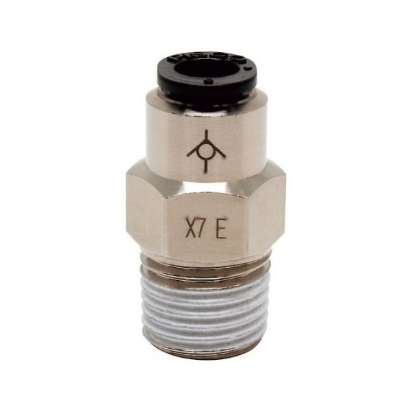 日本ピスコ チェックバルブ ストレート オネジ側出力チューブ6ネジR1/4 CVC6-02B 1個 64-4804-77（直送品）