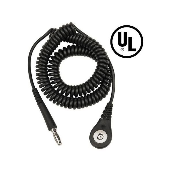 DESCO JAPAN コード コイル式 JEWEL マグネット嵌合 黒 09181 1本 64-2945-38（直送品）