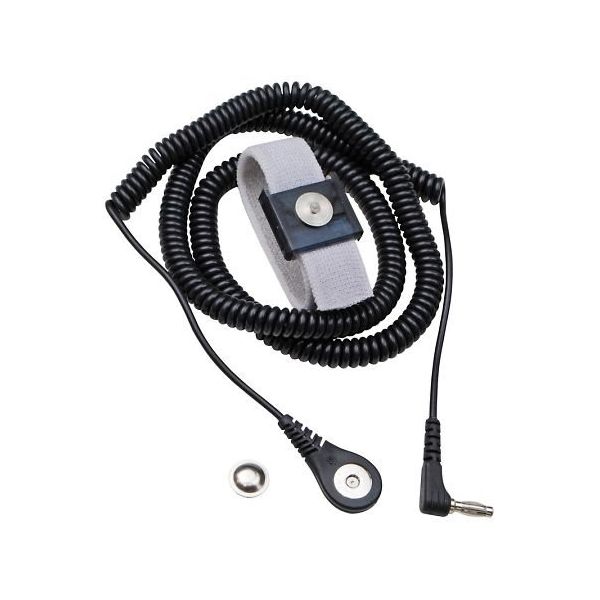 DESCO JAPAN リストストラップ マグネット嵌合 調節可能 伸縮性 黒 3.6M 09203 1セット 64-2945-49（直送品）