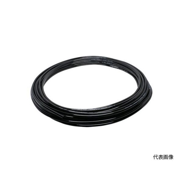日本ピスコ 空気専用ポリウレタンチューブ ブラック 12×8mm 20m UBT1280-20-B 1巻 64-4807-66（直送品）
