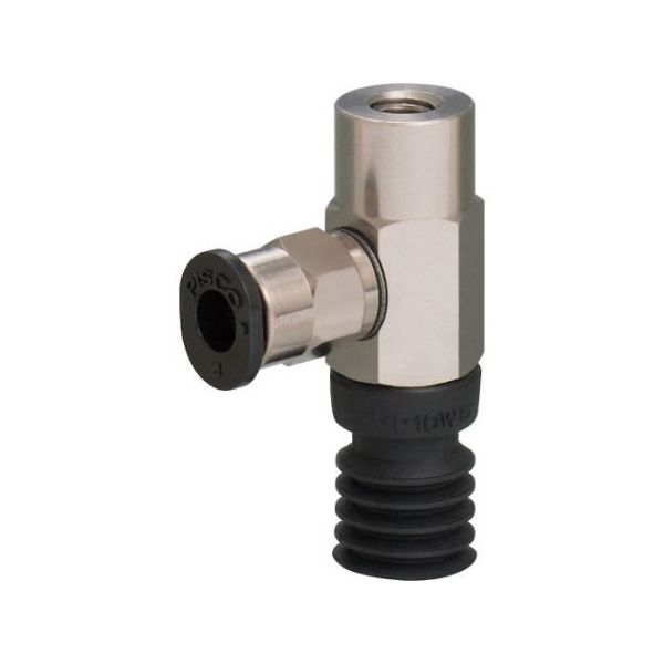 日本ピスコ 真空パッド 多段ベローズタイプ パッド外径:10mm ニトリルゴム 固定式 真空取出口:横 小型ホルダ VPMB10WN4J 1個（直送品）