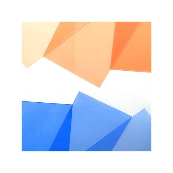 朝日ラバー カラーフィルター 100mm×100mm 琥珀色(淡) 5枚入り ES1031 1セット(5枚) 64-5211-54（直送品）