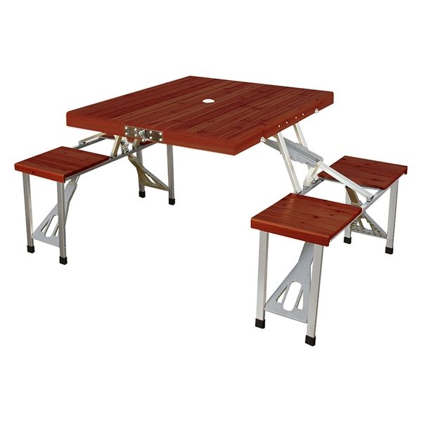 MKトレンド 木製ピクニックテーブル BR MK-7787 1台（直送品） - アスクル