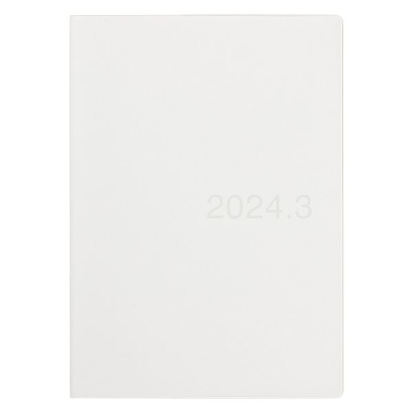 無印良品 月曜始まりマンスリー ウィークリースケジュール帳 2024年3月始まり A5 ホワイトグレー 良品計画