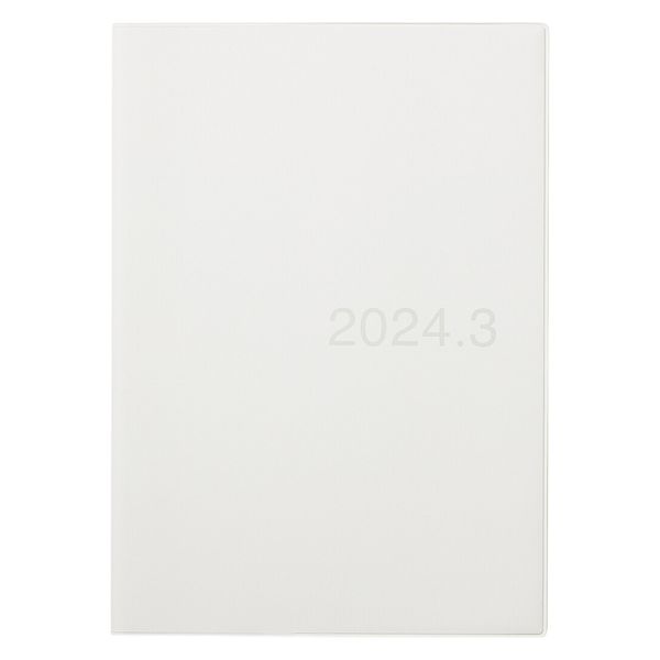 無印良品 月曜始まりマンスリー ウィークリースケジュール帳 2024年3月始まり B5 ホワイトグレー 良品計画
