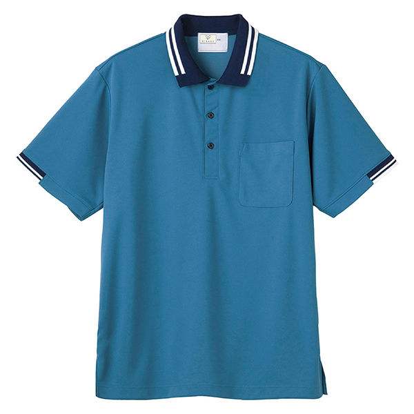 トンボ キラク ポロシャツ ブルーグレー 3L CR217-78-3L 1枚（取寄品）