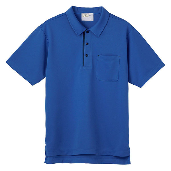 トンボ キラク ニットシャツ ブルー LL CR218-75-LL 1枚（取寄品）