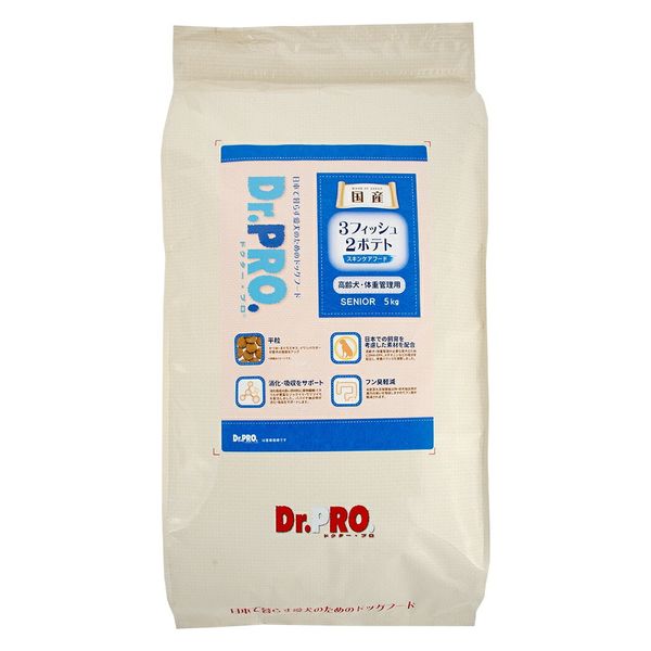 ニチドウ Ｄｒ．ＰＲＯ．フィッシュ　高齢犬・体重管理用　５ｋｇ 296616 1個（直送品）