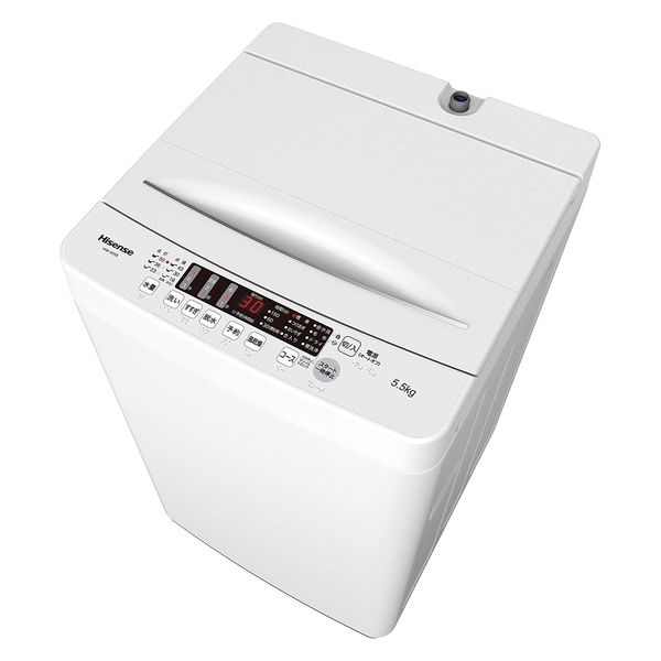ハイセンス 全自動洗濯機 5.5kg 洗濯板式ステンレス槽 24時間予約可能 
