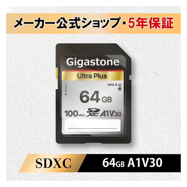 A1V30クラスSDカード GJSXR-64GV3A1 1枚 Gigastone（直送品）