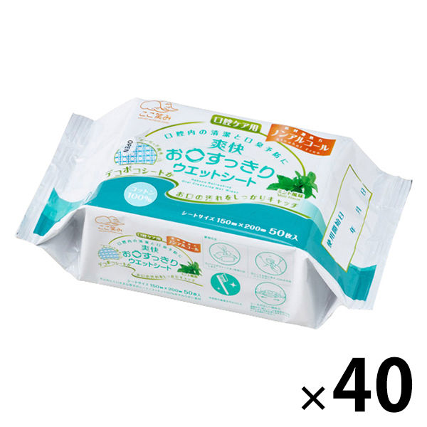 口内清潔ウェットシート 100枚 ＊白十字 介護用品 口腔ケア オーラルケア